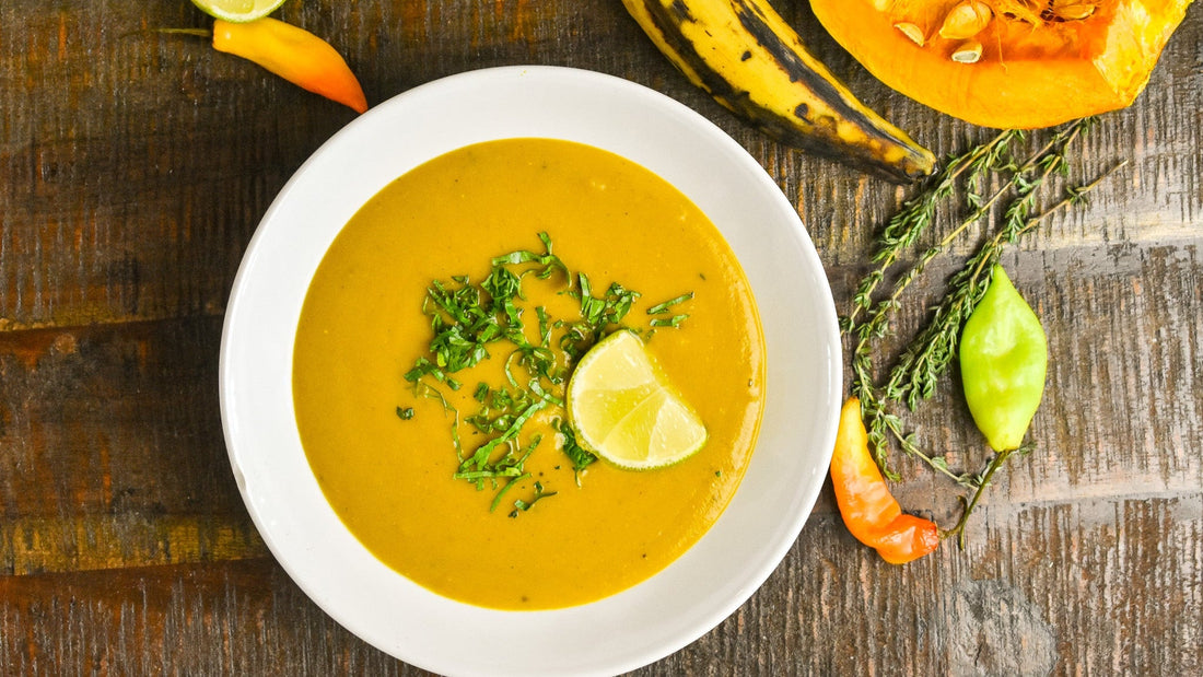 Caribbean Cream of Pumpkin & Plantain Soup